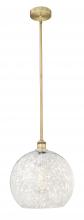 Innovations Lighting 616-1S-BB-G1216-14WM - White Mouchette - 1 Light - 14 inch - Brushed Brass - Stem Hung - Pendant