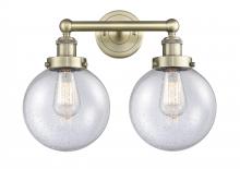 Innovations Lighting 616-2W-AB-G204-8 - Beacon - 2 Light - 17 inch - Antique Brass - Bath Vanity Light