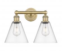 Innovations Lighting 616-2W-BB-GBC-82 - Berkshire - 2 Light - 17 inch - Brushed Brass - Bath Vanity Light