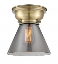 Innovations Lighting 623-1F-AB-G43-LED - Cone - 1 Light - 8 inch - Antique Brass - Flush Mount