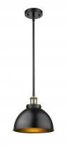 Innovations Lighting 916-1S-BAB-MFD-10-BK - Derby - 1 Light - 10 inch - Black Antique Brass - Pendant