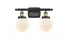 Innovations Lighting 916-2W-BAB-G201-6 - Beacon - 2 Light - 16 inch - Black Antique Brass - Bath Vanity Light