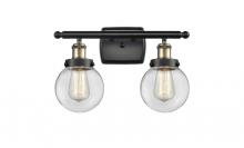 Innovations Lighting 916-2W-BAB-G202-6 - Beacon - 2 Light - 16 inch - Black Antique Brass - Bath Vanity Light