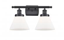 Innovations Lighting 916-2W-BK-G41-LED - Cone - 2 Light - 18 inch - Matte Black - Bath Vanity Light