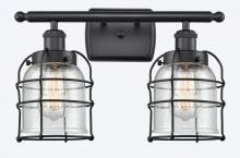 Innovations Lighting 916-2W-BK-G54-CE - Bell Cage - 2 Light - 16 inch - Matte Black - Bath Vanity Light
