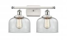 Innovations Lighting 916-2W-WPC-G72 - Bell - 2 Light - 18 inch - White Polished Chrome - Bath Vanity Light