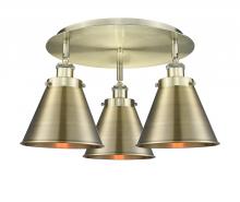 Innovations Lighting 916-3C-AB-M13-AB - Ballston Urban - 3 Light - 20 inch - Antique Brass - Flush Mount