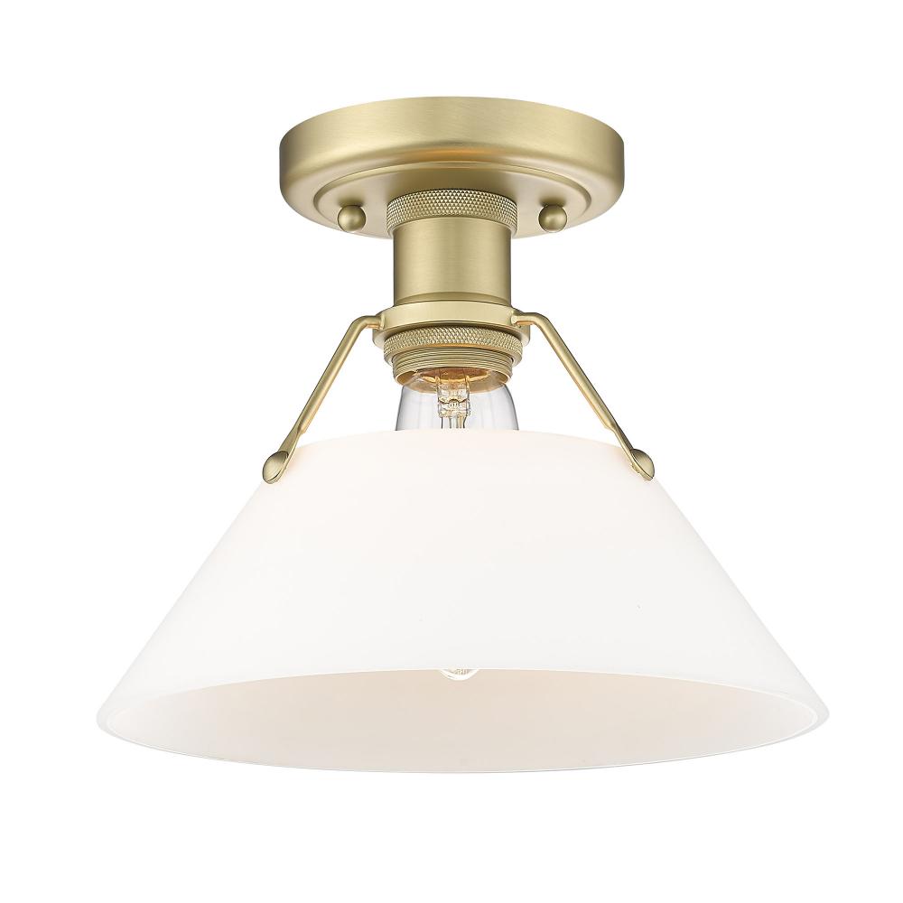 Orwell BCB Flush Mount in Brushed Champagne Bronze with Opal Glass