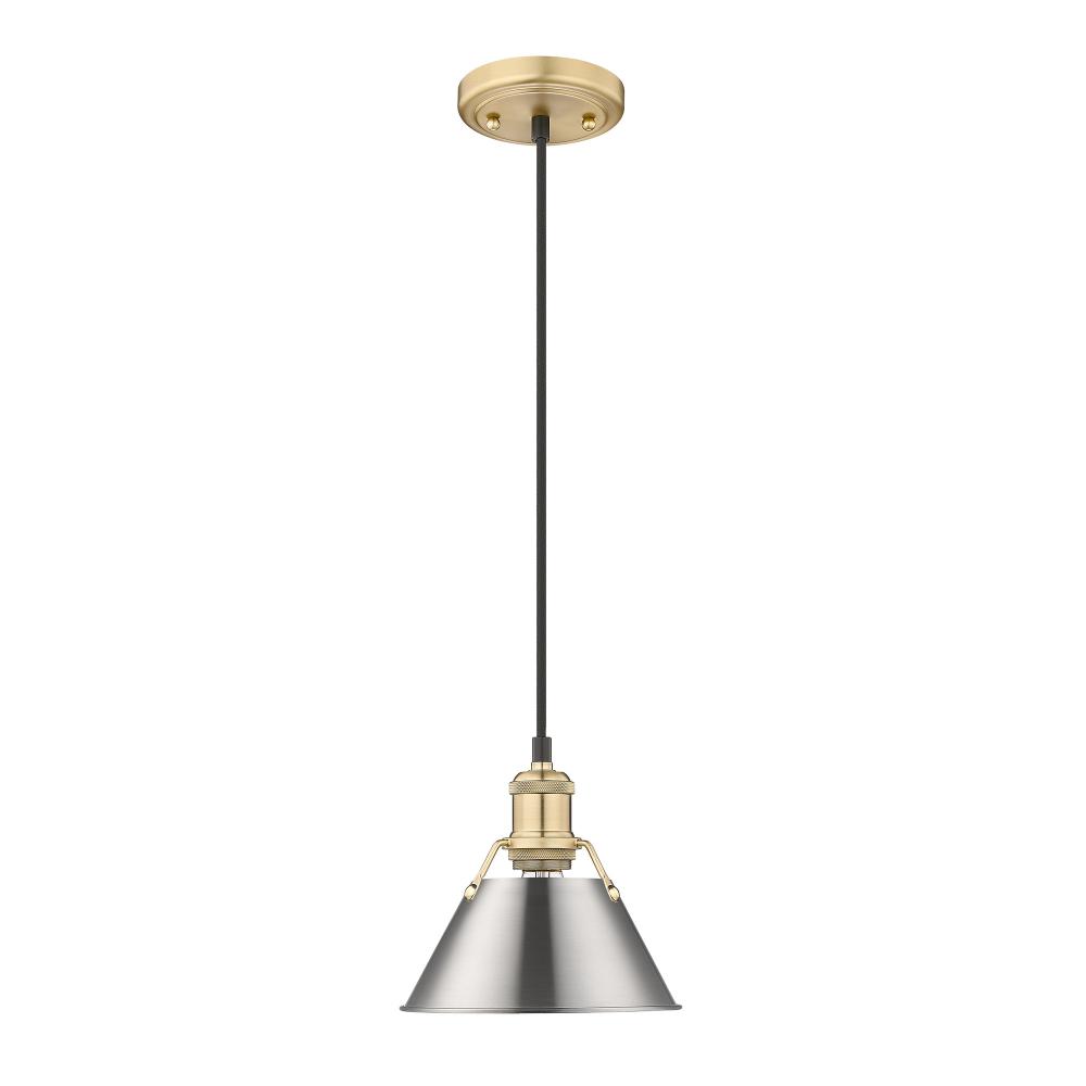Orwell 7.5&#34; Wide Small Pendant in Brushed Champagne Bronze with Pewter