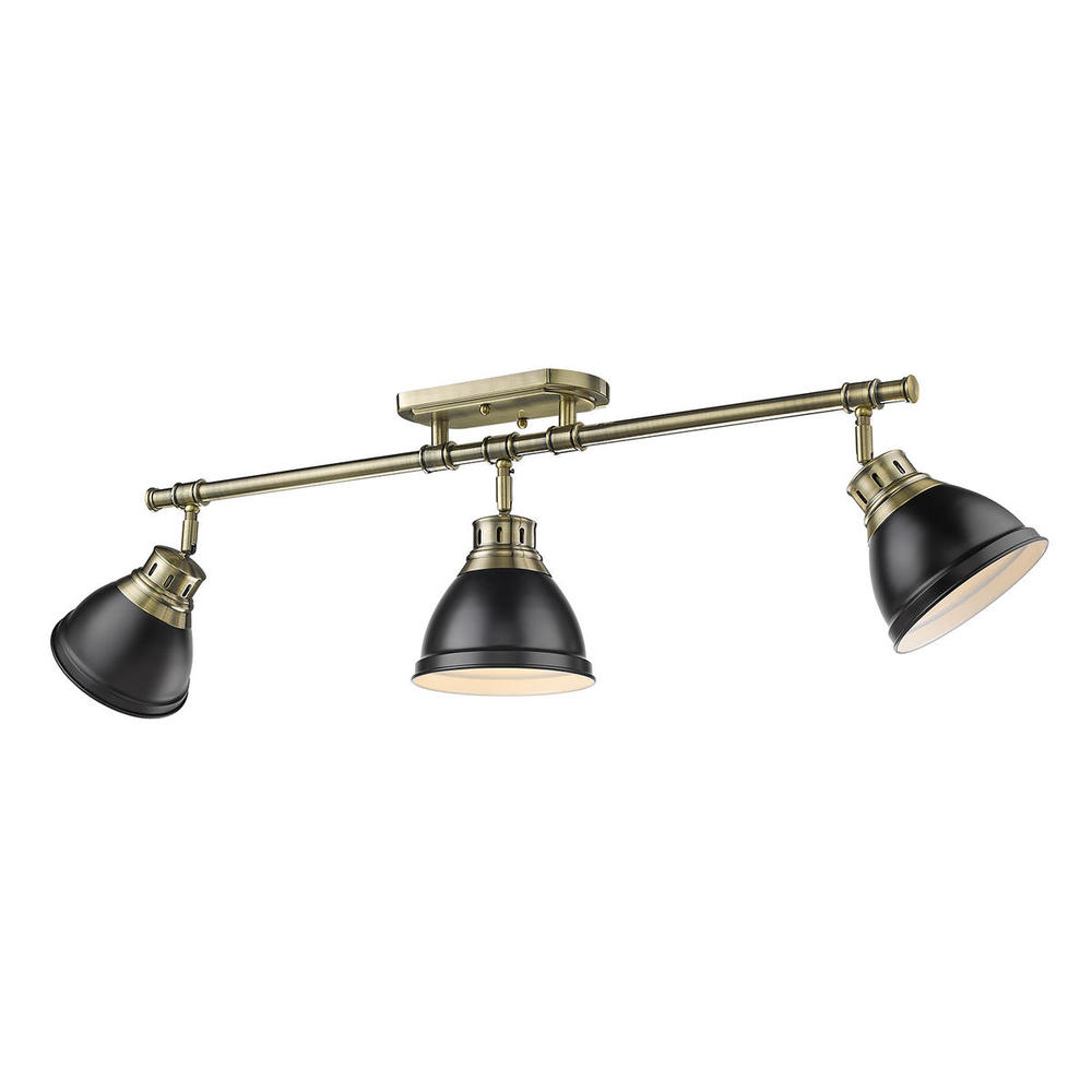 Shepard 1-Light Wall Sconce in Modern Brass with Matte Black