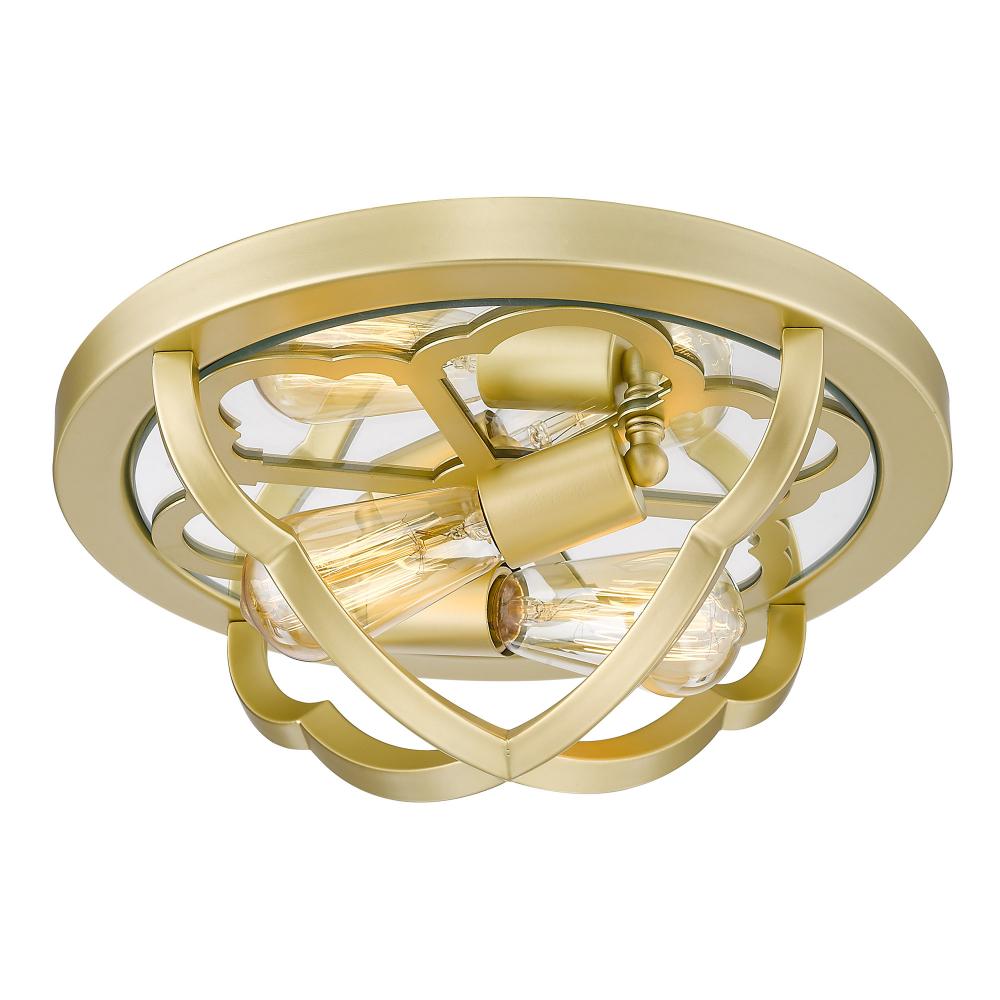 Saxon Flush Mount in Olympic Gold