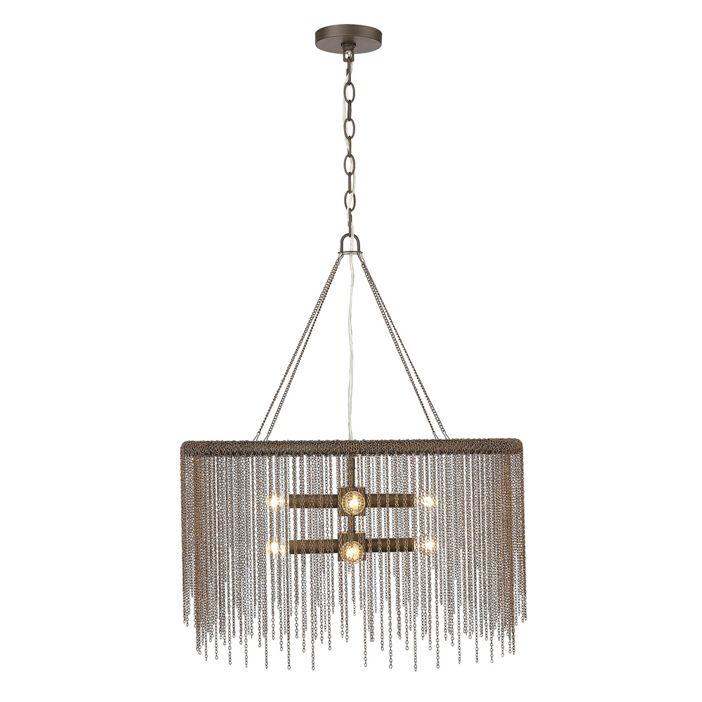 Cleo 8 Light Pendant in Rubbed Bronze