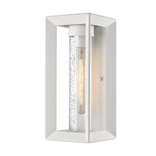 Golden 2073-OWM NWT-SD - Smyth NWT Wall Sconce - Outdoor in Natural White with Seeded Glass Shade