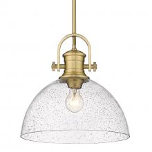 Golden 3118-L BCB-SD - Hines Large Pendant in Brushed Champagne Bronze with Seeded Glass Shades