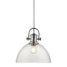 Golden 3118-L CH-SD - Hines 1-Light Pendant in Chrome with Seeded Glass
