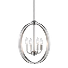 Golden 3167-4P PW - Colson PW 4 Light Pendant in Pewter