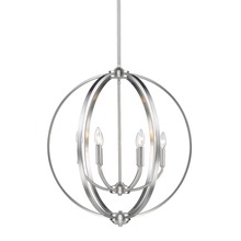Golden 3167-6 PW - Colson PW 6 Light Chandelier in Pewter