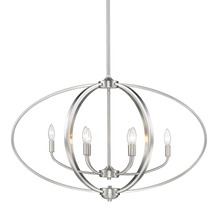 Golden 3167-LP PW - Colson PW Linear Pendant (with Matte Black shade) in Pewter