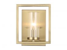 Golden 6068-1W BCB - Marco 1-Light Wall Sconce in Brushed Champagne Bronze with Clear Glass