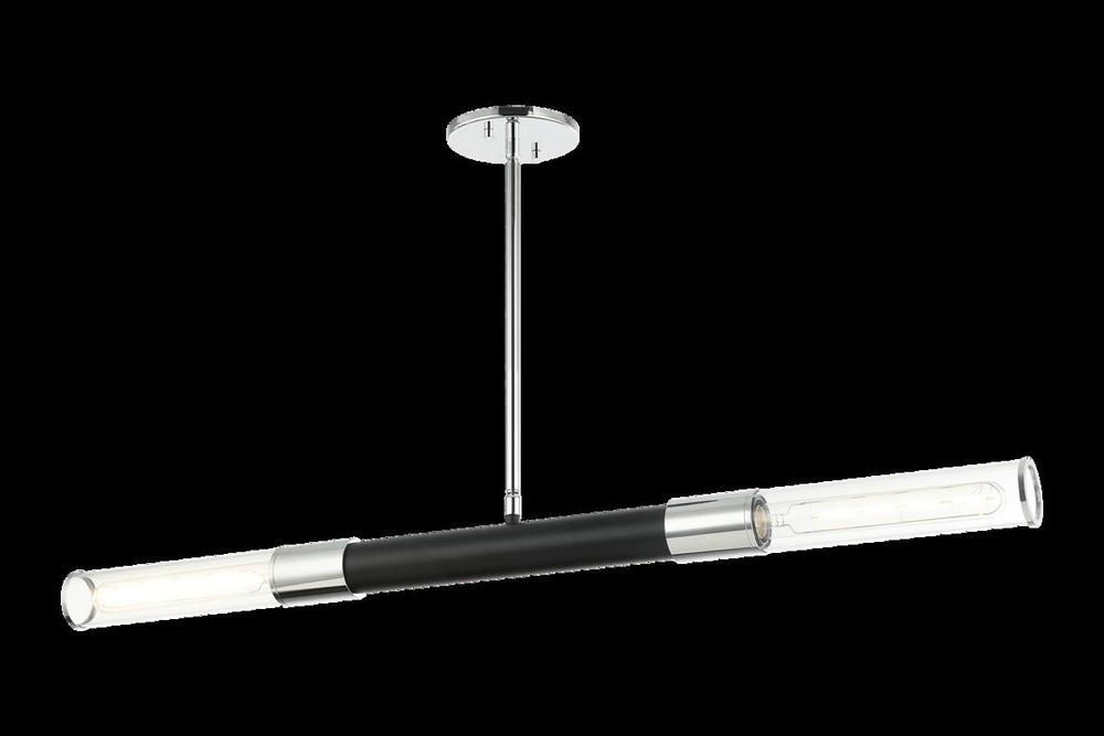 Tubo Matte Black + Chrome Pendant