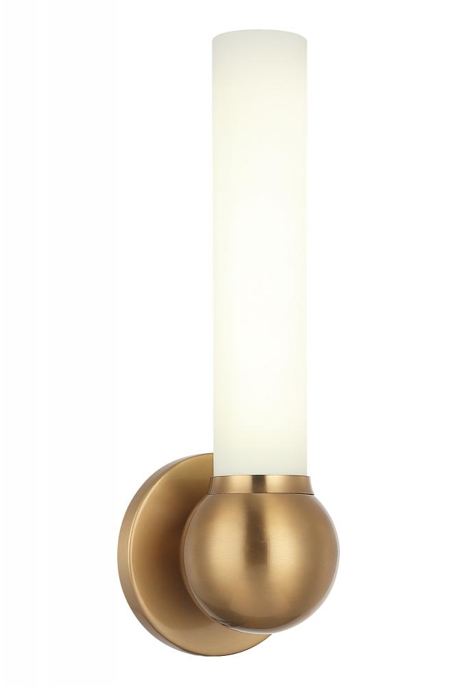 1 LT 15.1&#34;H &#34;PIERCE&#34; AGED GOLD WALL SCONCE