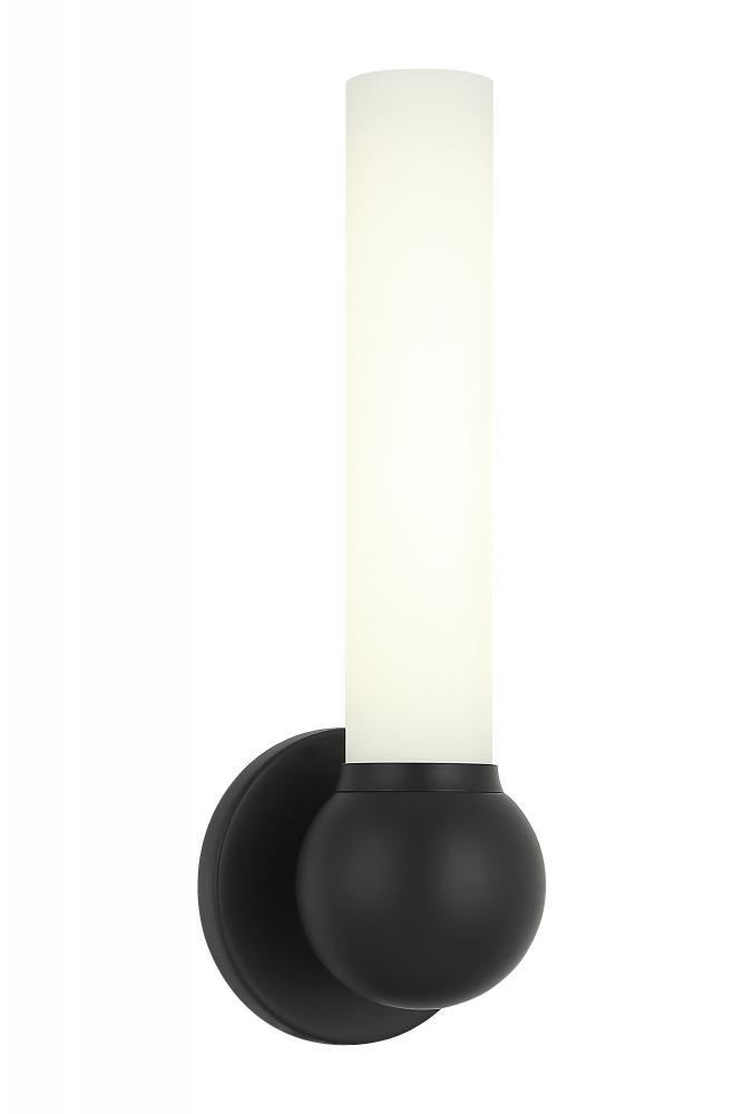 1 LT 15.1&#34;H &#34;PIERCE&#34; MATTE BLACK WALL SCONCE