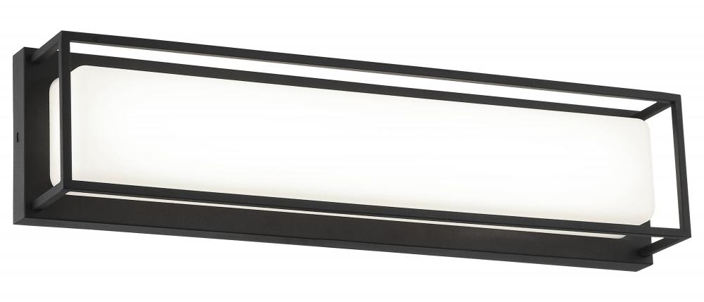 1 LT 18&#34;W &#34;THORNSTONE&#34; MATTE BLACK WALL SCONCE