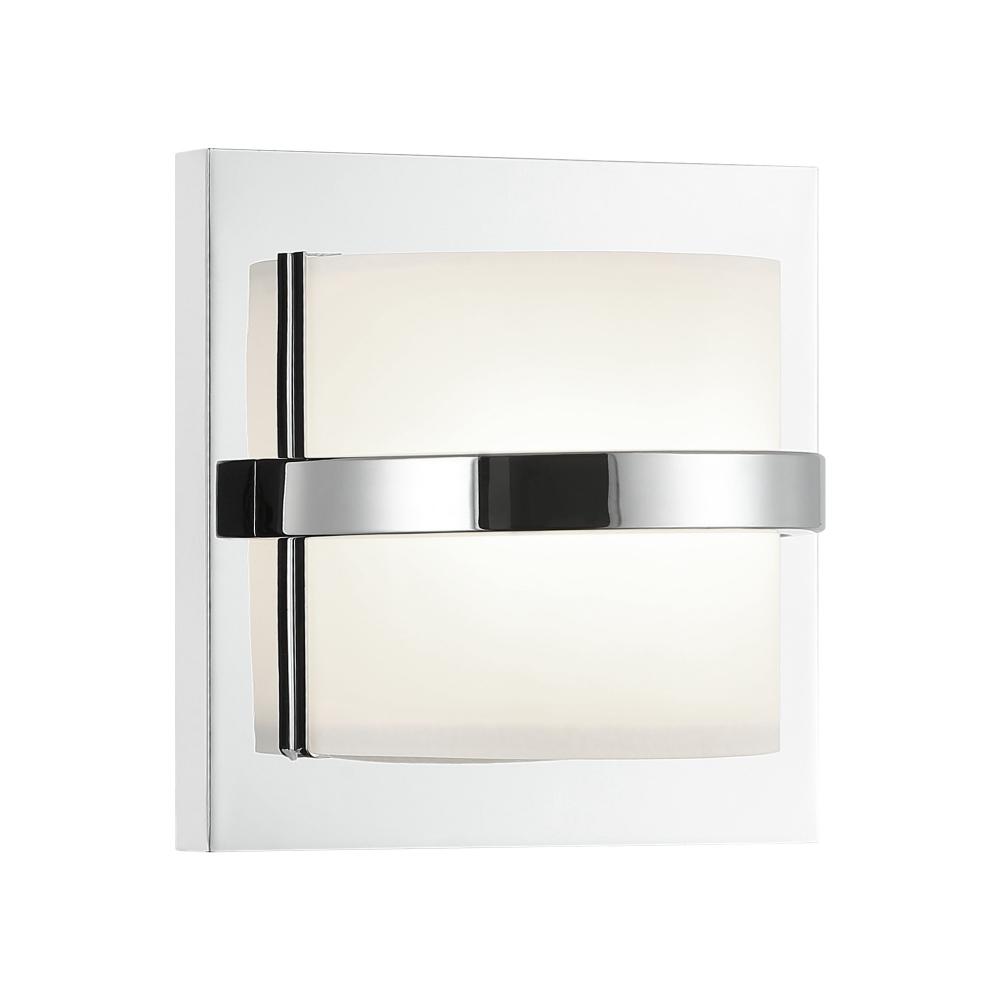 1 LT 7”W &#34;BRAMPTON&#34; CHROME WALL SCONCE