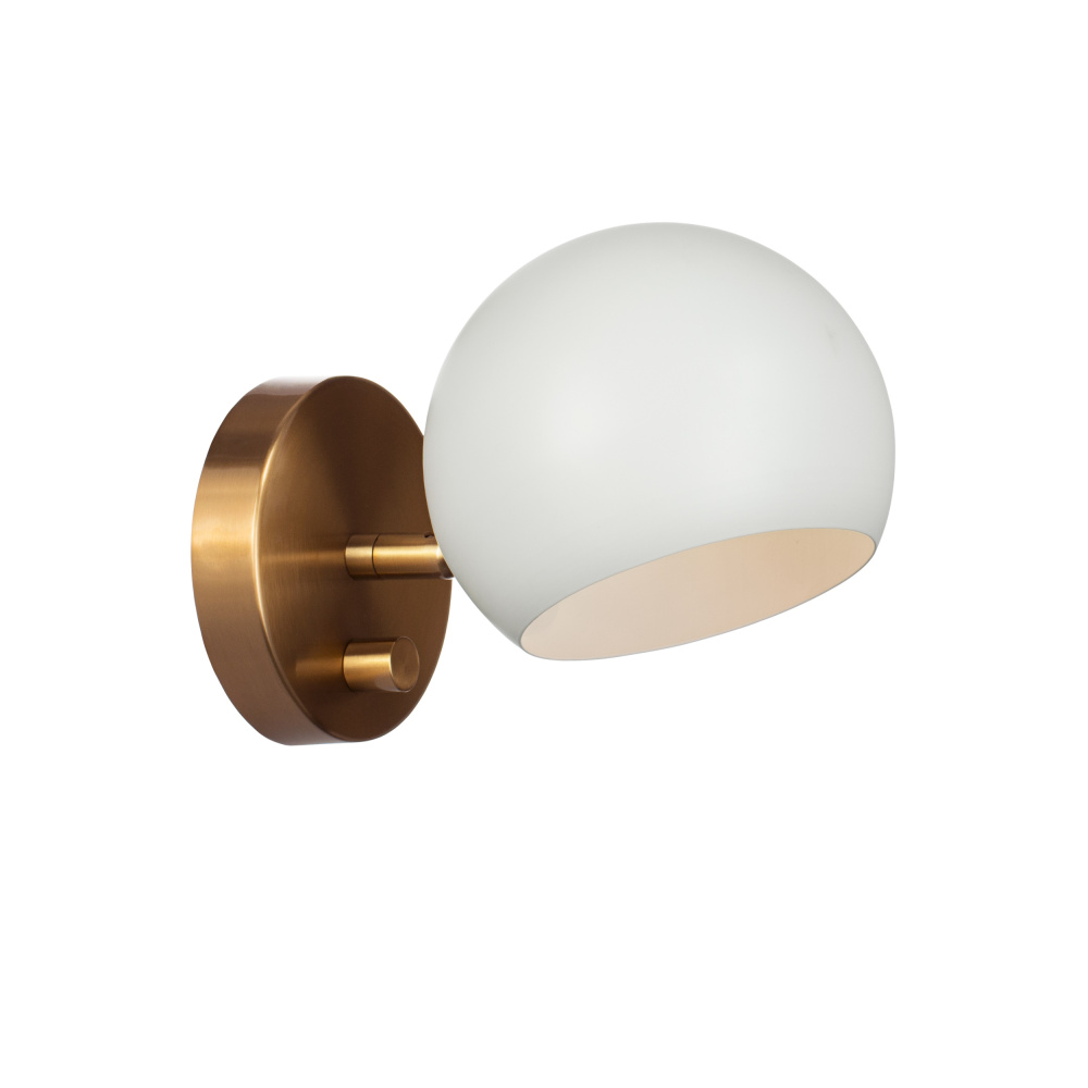 Orb Matte White Wall Sconce