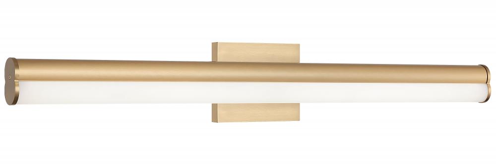 1 LT 33&#34;W &#34;JUNCTION&#34; AGED GOLD LED WALL SCONCE