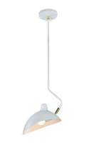 Matteo Lighting C57901WH - Droid White and Brushed Gold Pendant