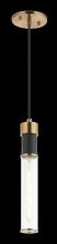 Matteo Lighting C61201MBAG - Tubo Matte Black + Aged Gold Brass Pendant