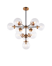 Matteo Lighting C72310AGCL - Maru Aged Gold Brass Chandelier