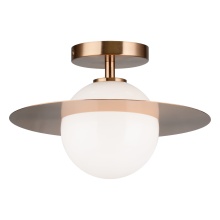 Matteo Lighting X60401AGOP - Saturn Aged Gold Brass Flush Mounts