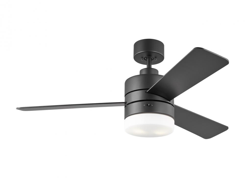 Era 44&#34; Dimmable LED Indoor/Outdoor Midnight Black Ceiling Fan with Light Kit, Remote Control an