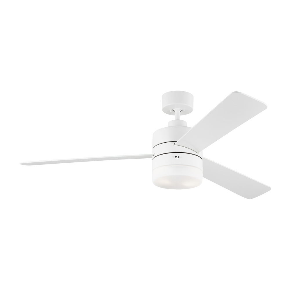 Era 52&#34; Dimmable LED Indoor/Outdoor Matte White Ceiling Fan with Light Kit, RemoteControl and Ma