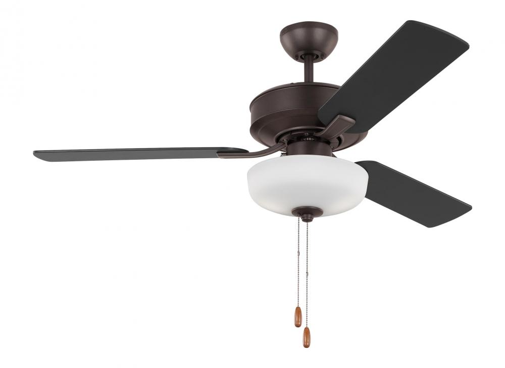 Linden 48&#39;&#39; traditional dimmable LED indoor bronze ceiling fan with light kit and reversible