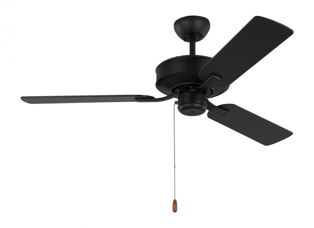 Linden 48&#39;&#39; traditional indoor midnight black ceiling fan with reversible motor
