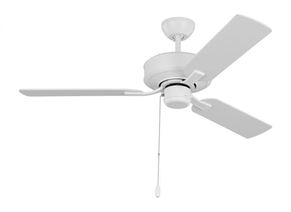 Linden 48&#39;&#39; traditional indoor matte white ceiling fan with reversible motor