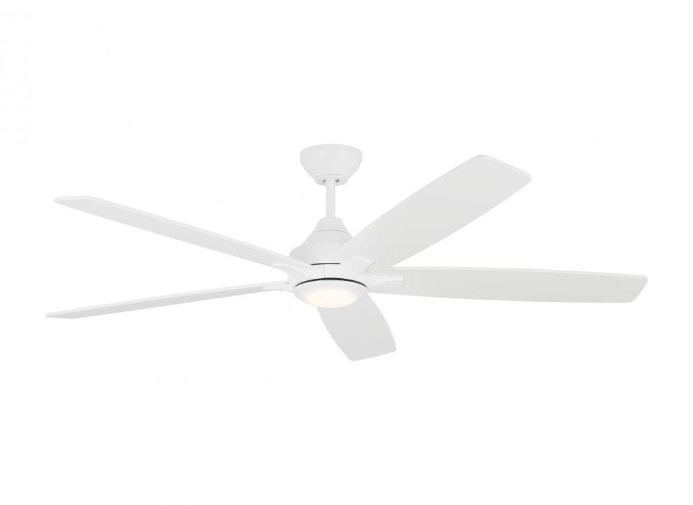 Lowden 60&#34; Dimmable Indoor/Outdoor Integrated LED White Ceiling Fan with Light Kit