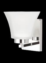 Generation Lighting 4111601-05 - Bayfield contemporary 1-light indoor dimmable bath vanity wall sconce in chrome silver finish with s
