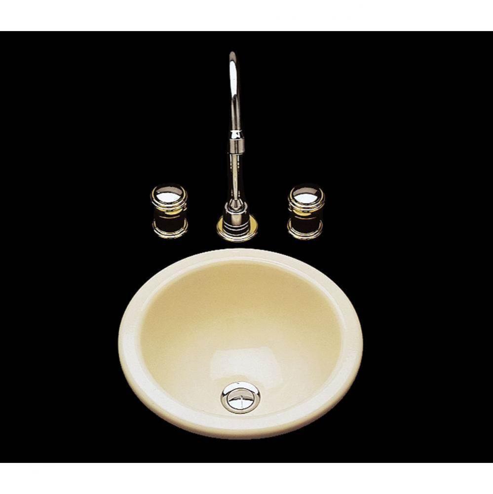 Donna, Double Glazed, Small Round Lavatory, Plain Bowl,Overflow, Drop In