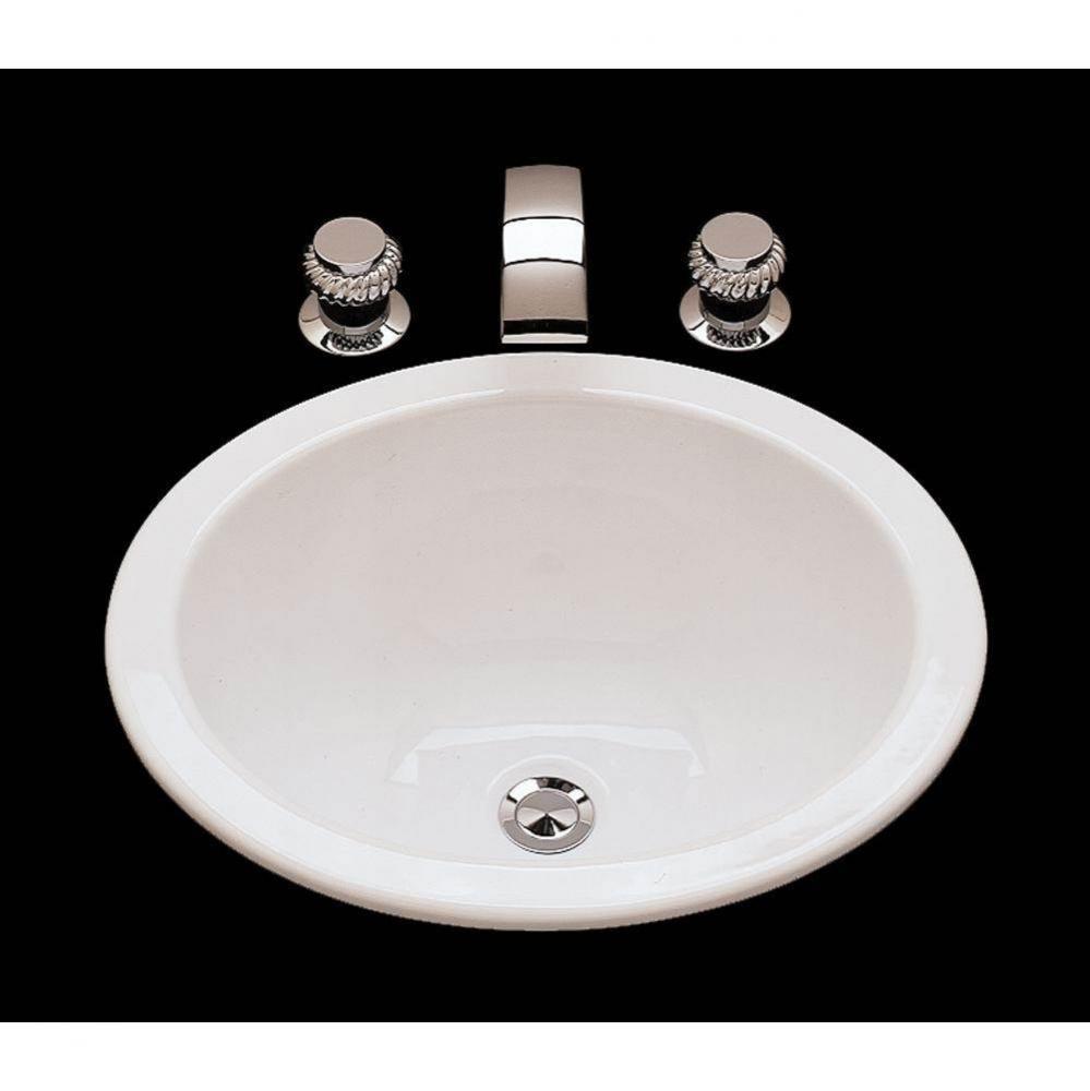 Suzanne, Single Glazed Oval Lavatory With Plain Bowl, Overflow, Undermount