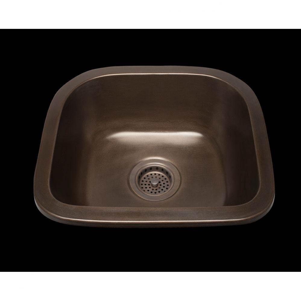 Zane, D-Bowl Prep Sink, Plain Pattern, 3 1/2&apos;&apos; Drain Opening, Undermount and Drop In