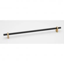 Alno A2901-12-CHP/MB - 12'' Pull Knurled Bar