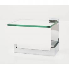 Alno A6465L-PC - Left hand single post Tissue Holder w/ Glass Shelf