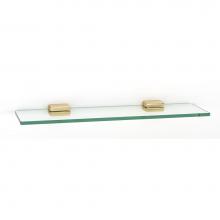 Alno A6550-18-PB - 18'' Glass Shelf W/Brackets