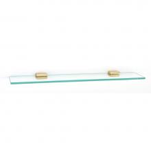 Alno A6550-24-PB/NL - 24'' Glass Shelf W/Brackets