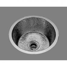 Alno B0450H.WB - Large Round Prep/Bar Sink. Hammertone Pattern, Undermount and Drop In
