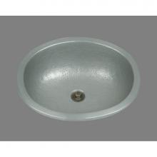 Alno Z1417H.ZP - Zoe, Large Oval Lavatory, Hammertone Pattern, Undermount and Drop In